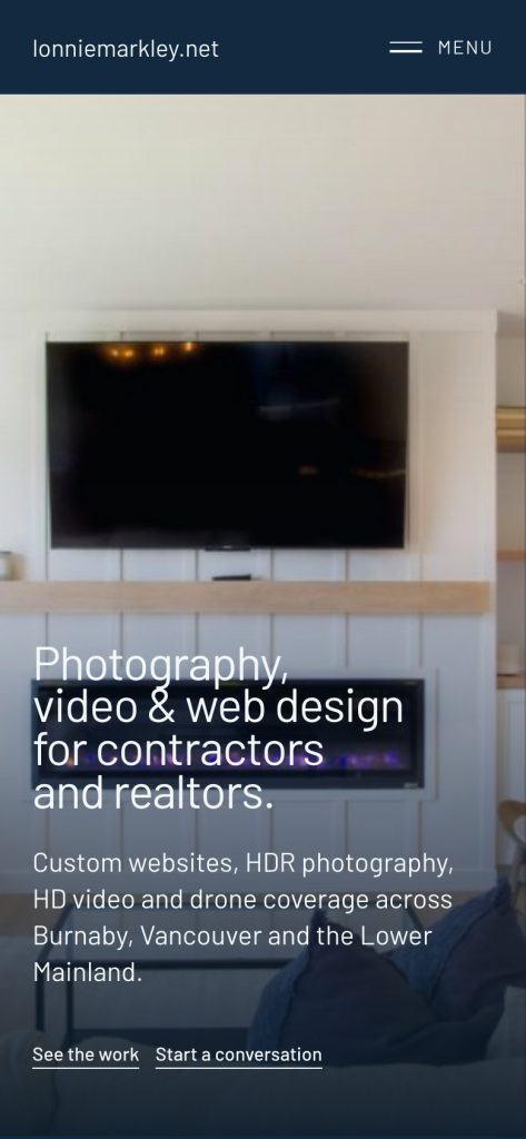 Website — lonniemarkley.net home, phone