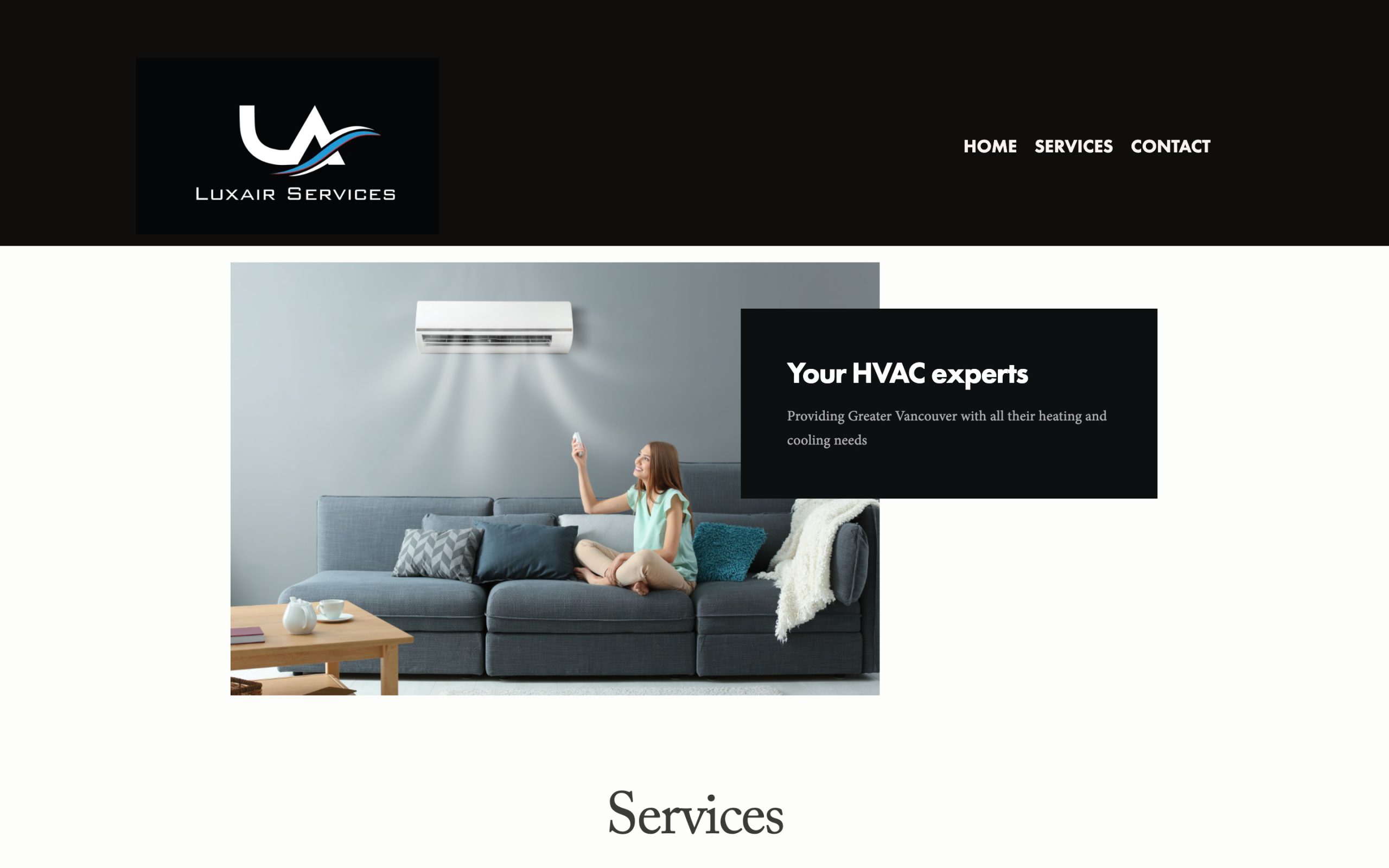 Website — Luxair Services, desktop